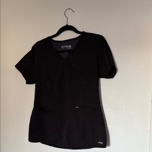 Grey's Anatomy Black Short Sleeve Women's scrub Top